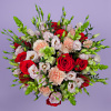 Bouquet with Eustoma, flower delivery in Vilnius Beatričės Gėlių Namai