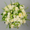 Thlaspi White Greenish bouquet flower delivery service in Vilnius Beatričės Gėlių Namai