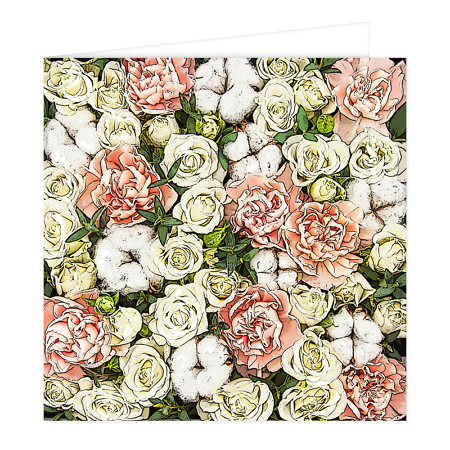 Открытка Cotton, доставка цветов в Вильнюсе Beatričės Gėlių Namai