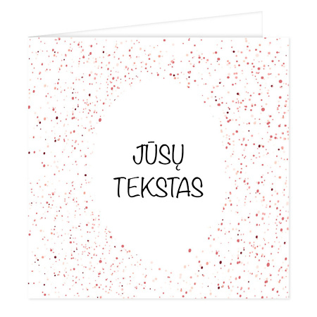 Personalizuojamas atvirukas Akvarelės taškai