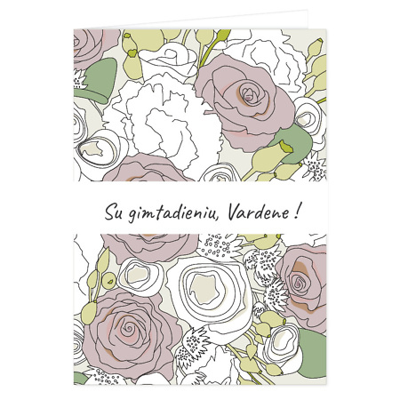 Atvirukas SU GIMTADIENIU, VARDENE