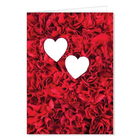 Открытка Two Hearts, доставка цветов в Вильнюсе Beatričės Gėlių Namai