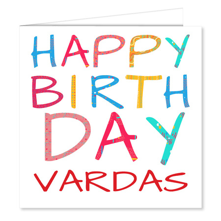 Sveikinimo atvirukas Happy Birthday