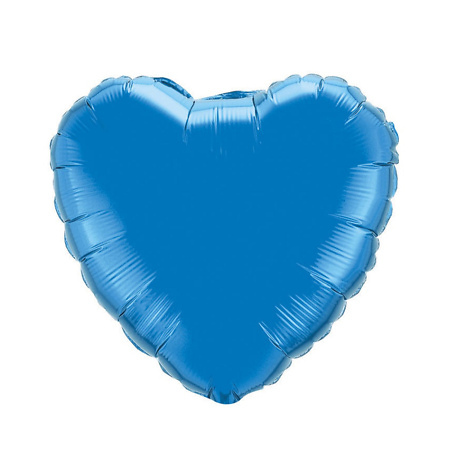 Воздушный фольгированный шар "Blue Heart" (46 см)