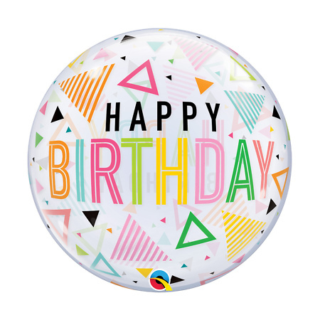 Birthday Triangles Bubble Balloon