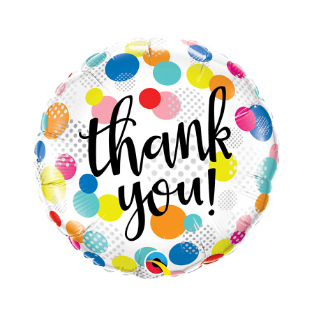Thank You Dots Upon Dots Foil Balloon