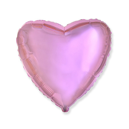 Light Pink Heart Foil Helium Balloon