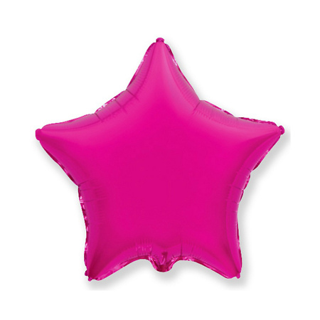 Dark Pink Star Foil Helium Balloon