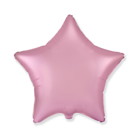 Satin Pink Star Foil Helium Balloon