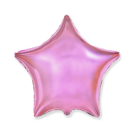 Light Rose Star Foil Helium Balloon