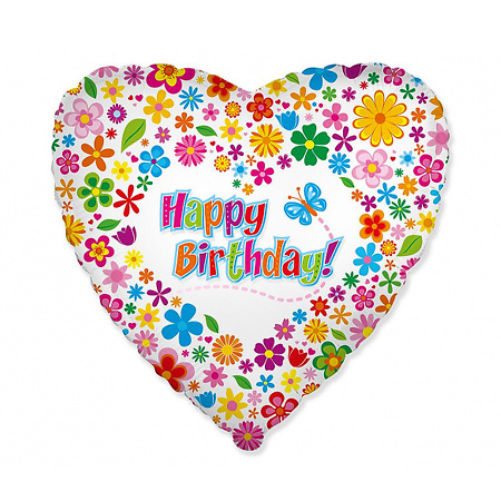 Folinis balionas "Happy Birthday"