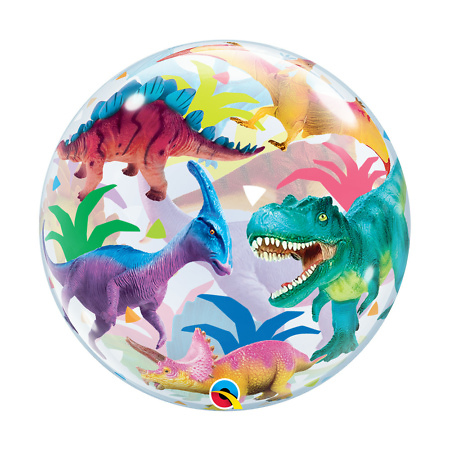 Colorful Dinosaurs Bubble Balloon