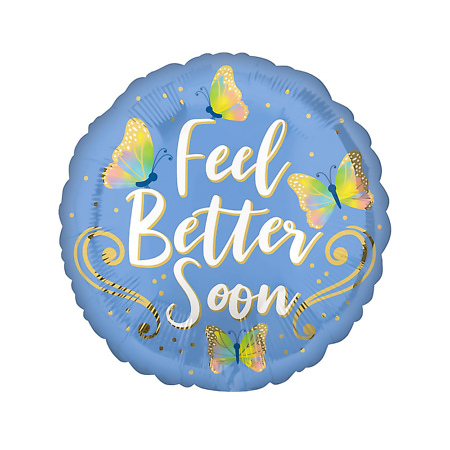 Feel Better Butterflies Foil Helium Balloon