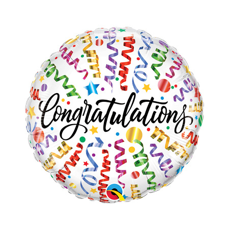 Helio balionas "Congratulations"